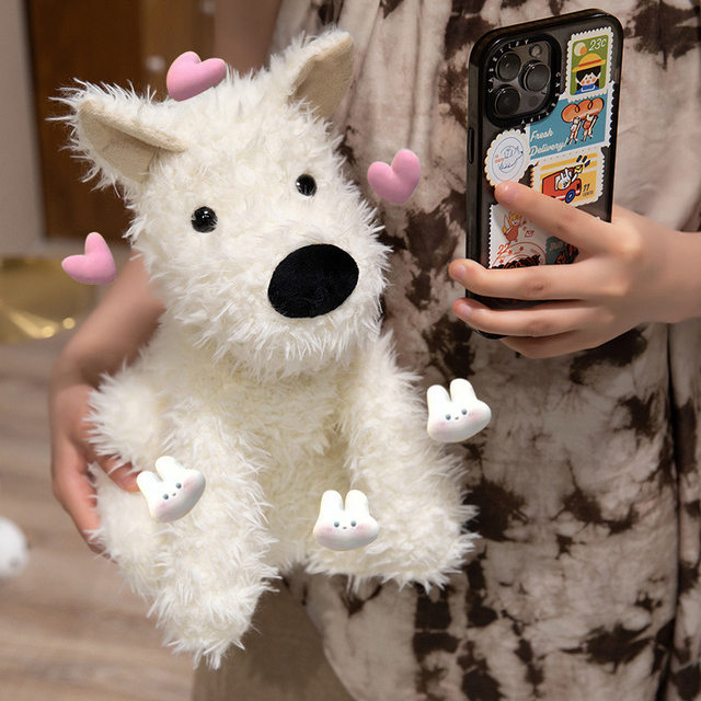 Japanese St Realistic Dog West Highland Puppy Plush Toy Small Doll Cute Puppy Stuffed Animal Birthday Gift