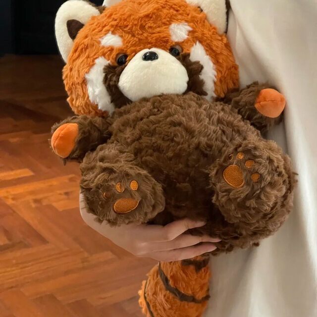 Japanese St Cute Panda Plush Toy Girly Raccoon Doll Stuffed Animal Gift for Girls Birthday Gift for Boys