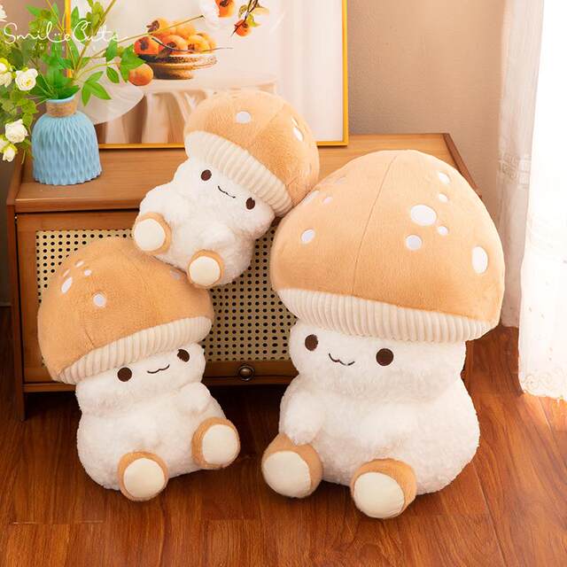 Hong Kong Sc Little Red Book Same Style Mushroom Character Plush Toy Children's Doll Sofa Decoration Gift for Girls