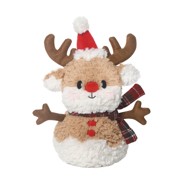 Japanese Sc Christmas Reindeer Snowman Plush Toy Cute Doll Sleeping Pillow Stuffed Animal Birthday Gift