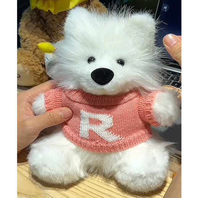 Hong Kong Sc Handmade DIY Samoyed Dog Plush Toy Plush Doll Homemade Cartoon Cute Birthday Gift