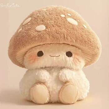 Hong Kong Sc Little Red Book Same Style Mushroom Character Plush Toy Children's Doll Sofa Decoration Gift for Girls
