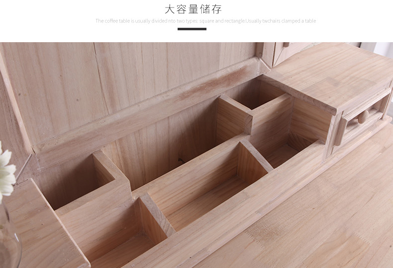 Bàn trang điểm Mỹ bàn 1 phòng ngủ gỗ rắn hiện đại tối giản đa chức năng nữ lưới đỏ in bàn trang điểm / bàn - Bàn bàn học giá rẻ