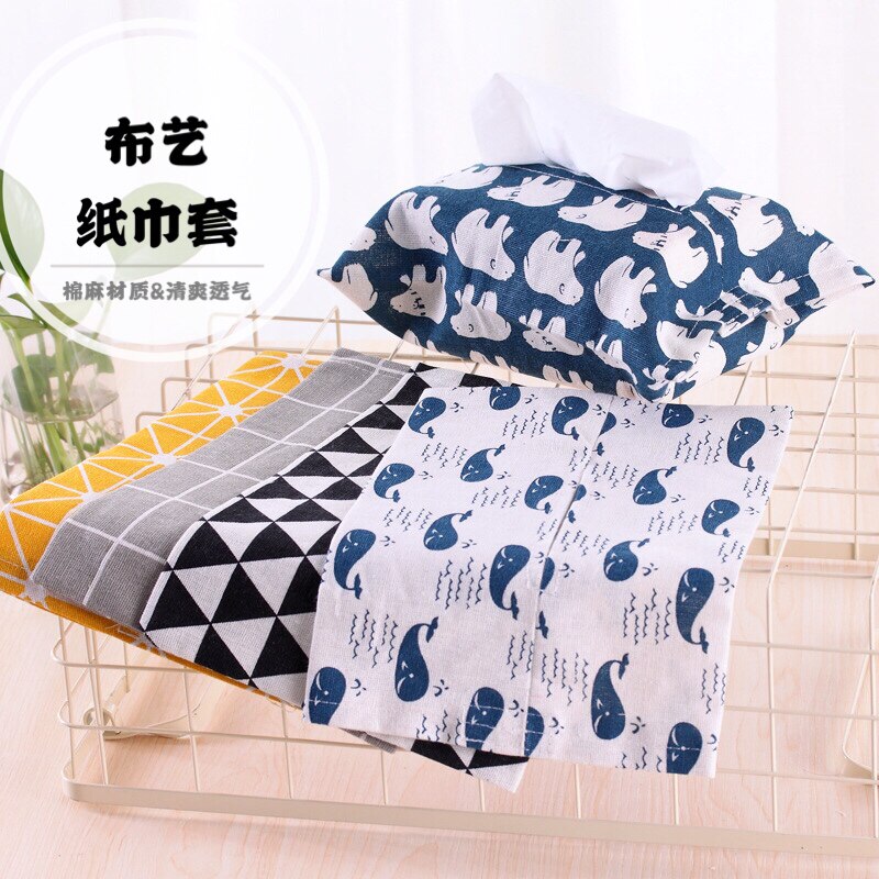 Small fresh cotton numb cloth art paper towels paper towels Nordic paper towels Creative cashier bags Living room on-board sanitary paper boxes