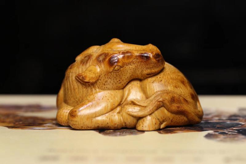 Naughty Bamboo Hall Bamboo Carving of the Chinese Xiao Ma The Piece Boutique Animal Bamboo Root Carving of the Bitter Bamboo and Bamboo House Pendulum