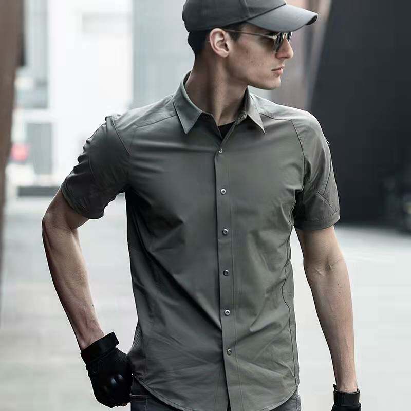 Eagle Claw Action Tactical Shirt Male Summer Short Sleeve Thin Air Permeable Outdoor Quick Dry Elastic Body Speed Dry Shirt