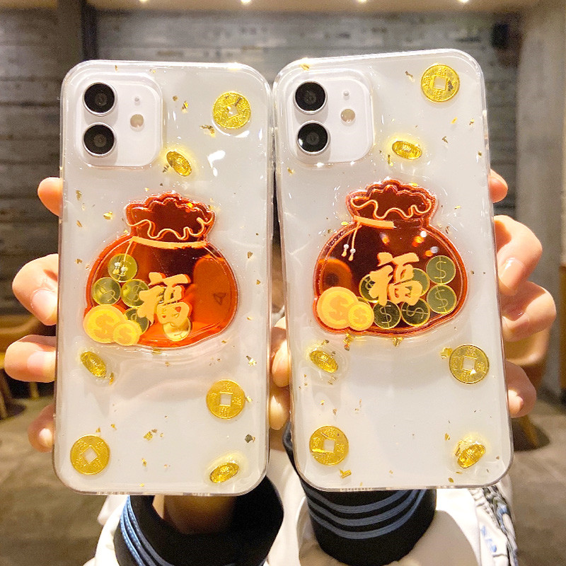 Drop Glue Stereo Forbag Mobile Phone Protection Shell Material Acrylic Forbag Money Forbag Mobile Phone Accessories