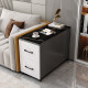 Sofa side cabinet side cabinet light luxury rock slab side table movable tea cabinet with wheels living room small tea table storage cabinet