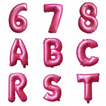16 inch fluorescent pink alphanumeric aluminum foil aluminum film wedding supplies wedding decoration balloon birthday venue layout