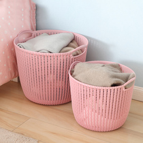 Imitated rattan storage basket plastic clothes basket portable storage basket bath basket basket basket bath fruit basket table storage frame