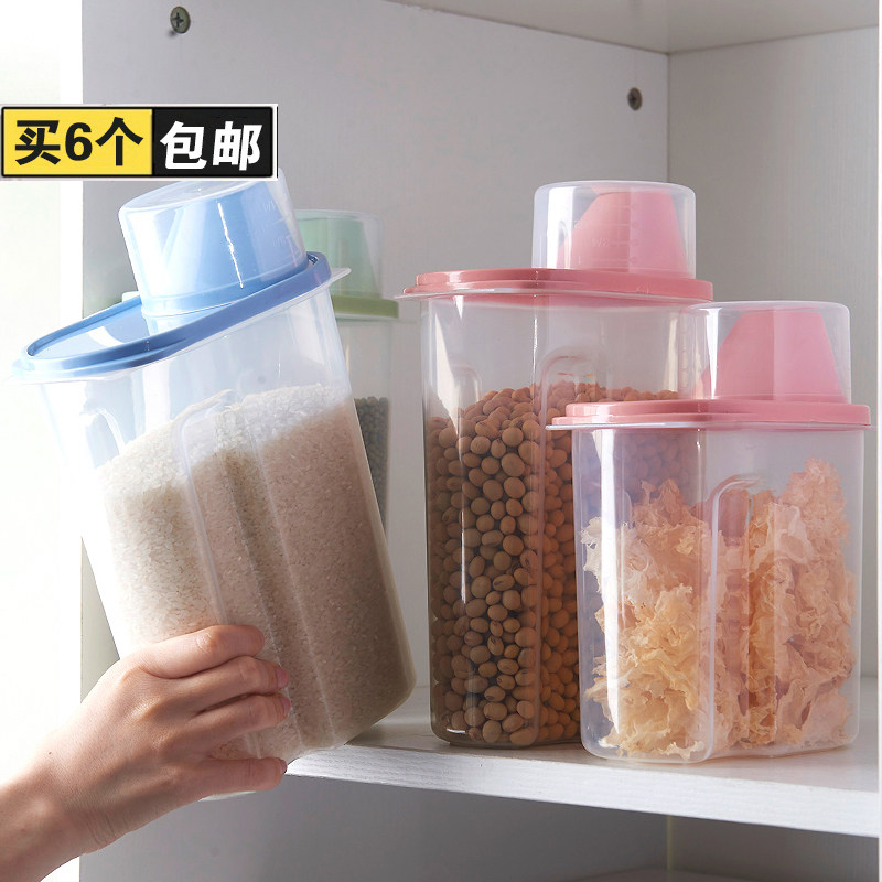 Large Size Kitchen Seal Tank Five Grain Cereals Jars Milk Powder Tank Storage Tank Plastic Jars Storage Tank Food Intake Box