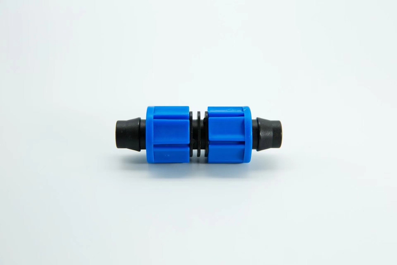 Double Lock Nut Direct Connector 16/20 New Material Lock Nut Direct Connector Pe Pipe Drip Irrigation Tape Intermediate Connector Drip Irrigation Tape Patch