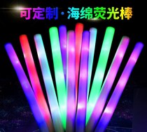 Live performance luminous sponge stick Concert cheering sponge glow stick Colorful led luminous flash foam stick