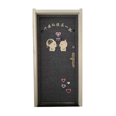 Door stickers Self-adhesive sound insulation Nordic creative decoration Felt door stickers anti-theft door renovation custom stickers renovation