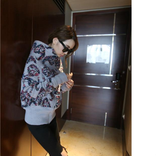 Mùa đông mới dày của phụ nữ thời trang Hàn Quốc Đan cardigan Áo len dài tay áo khoác ấm - Cardigan áo gile len