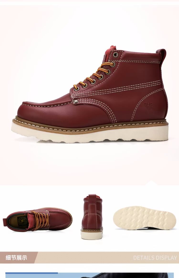 Bán giày nam Camel mùa đông Da nam ren giản dị giày cao cấp dụng cụ ủng Martin ủng ngắn ủng nam giày boot nam