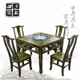 Твердое дерево резное мраморное горячее горшечное столовая газовидная плита Индукционная плита небольшой горячий горшок стул ферма горячий ресторан ресторан