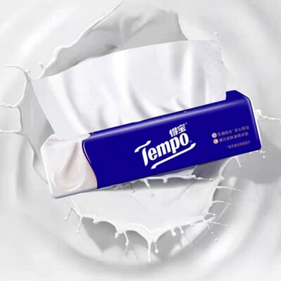Tempo得宝乳霜纸4层加厚70抽16包柔软亲肤鼻敏感婴儿可用便携抽纸