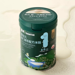 拍2！英氏维C加铁米粉原味228g罐装婴儿辅食