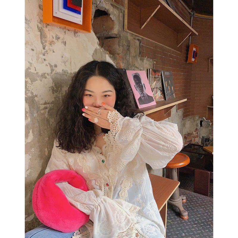 Lace Shirt for Women with a Vintage Style, Fashionable and Trendy, 2026 Spring Design, Plus Size Bell Sleeve Top