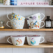 hộp hâm nóng thức ăn Lò vi sóng gốm công suất lớn lò vi sóng với bát tươi có nắp đậy kín mì ăn liền chén xương chén bát súp để gửi đũa - Hộp cơm điện sưởi ấm hộp cơm văn phòng unie