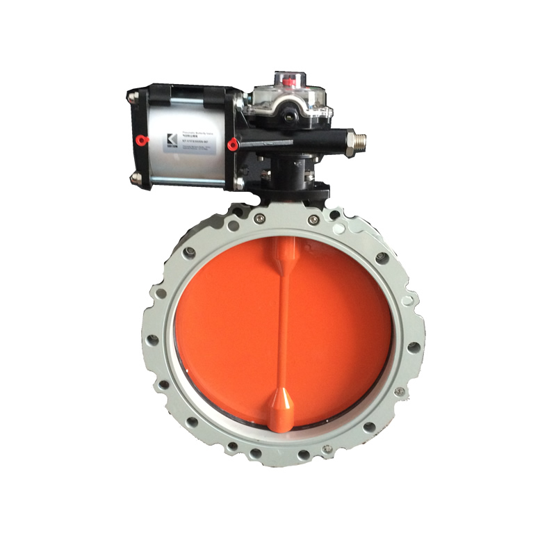New product V2FS Pneumatic powder butterfly valve cement stirring station aluminum alloy double flange dust powder powder