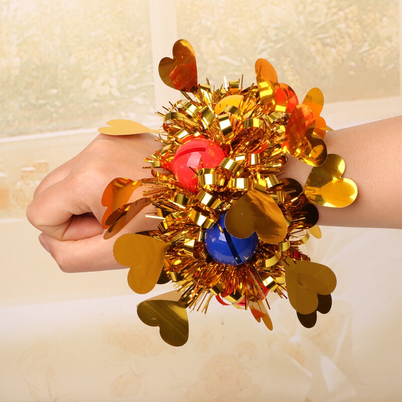 New Pindi Square Dance Performance Show Props Hand Flower Bell Nursery School Mechanical Dancer Ring Dazzling Bells Multicolored