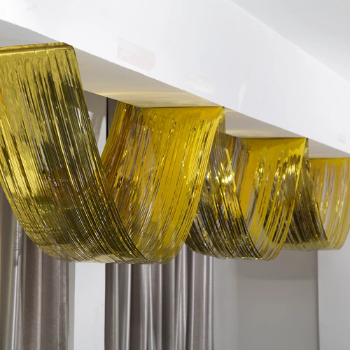 Золотая потолочная волна дождя торговля отель торговые центры Decorative Sequenant Corridor Scenement