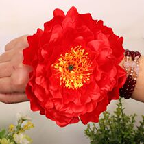 New Years Day Games dance performance props performance childrens square dance wrist flower finger flower fabric 15cm red