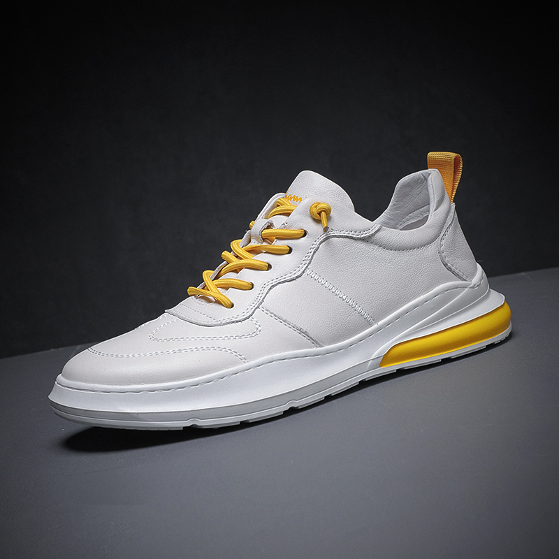 European Station Spring Summer Small White Shoes Men 2022 New Men Sports Casual Boards Shoes Trends 100 Hitch Genuine Leather Men Shoes