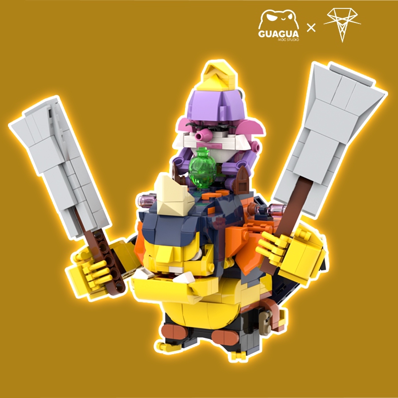 Dota2 Merchandise Dota 2 Alchemist Ga Square-Headed Figure Building Blocks Gift Assembly Toy