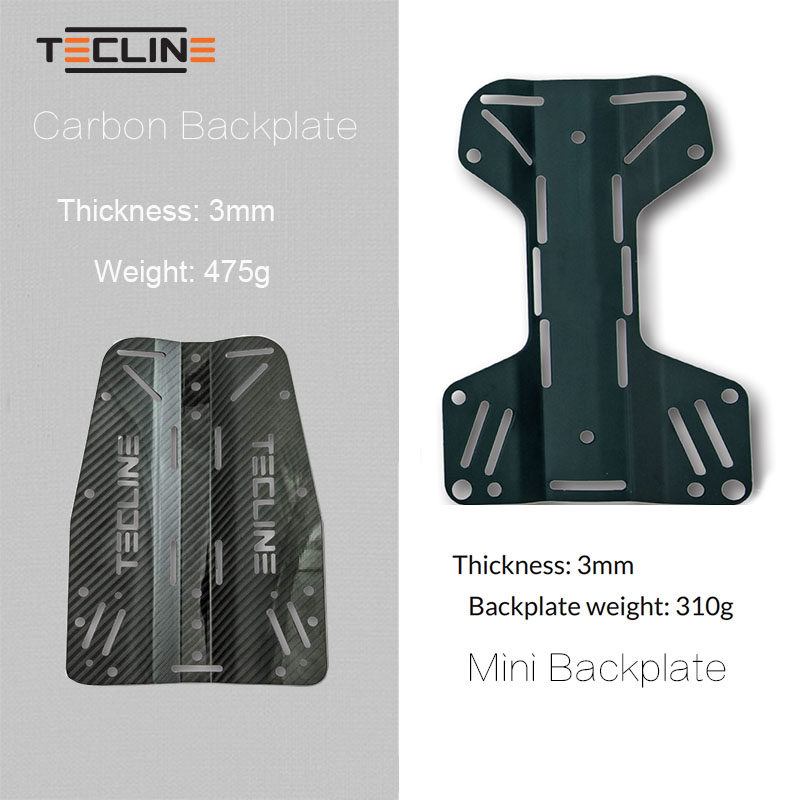 Polish Tecline diving buoyancy controller aluminum plate ultra-light high strength carbon fiber back panel gloss optional STA