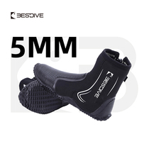 BESTDIVE 5MM Warm Diving Boots Diving Shoes Mens and Womens Beach Surfing Scuba Snorkeling Anti-cut Anti-Slip Bottom