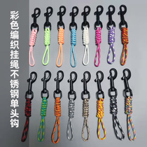 Cute diving 316 stainless steel quick release single-head buckle lanyard spring single-head hook outdoor braided rope buckle