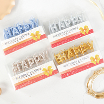 Cartoon Happy Birthday Creative Numbers Children Baby Letter Cake Candles Birthday Party Dress Up Tyrant Gold