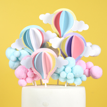Baking cake decoration three-dimensional hot air balloon cloud plug-in baby birthday party dress up dessert table plug-in