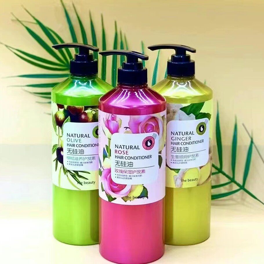 1000ml Gorilles Silicone Oil Rose Olive Ginger Moisturizing Hair Film Inverted Membrane Oiled Cream Moisturizing Cream Hair Conditioner