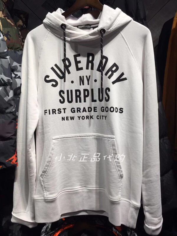 Superdry Extreme Dry Sweatshirt for Men, Terry Cloth Hooded Drawstring Top, Autumn Pullover, Trendy and Fashionable American Style