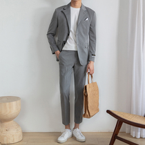 Spring and summer striped suit suit men Korean version of slim handsome men single West Youth Leisure Trend business suit