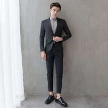 Suit mens professional dress casual slim Korean suit mens groom wedding dress single coat tide