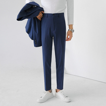 Autumn suit pants mens business non-iron casual casual small feet trousers Korean version of slim black dress Joker long pants