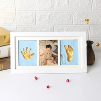 Белая коробка+элегантная синяя грязь+золотой лак