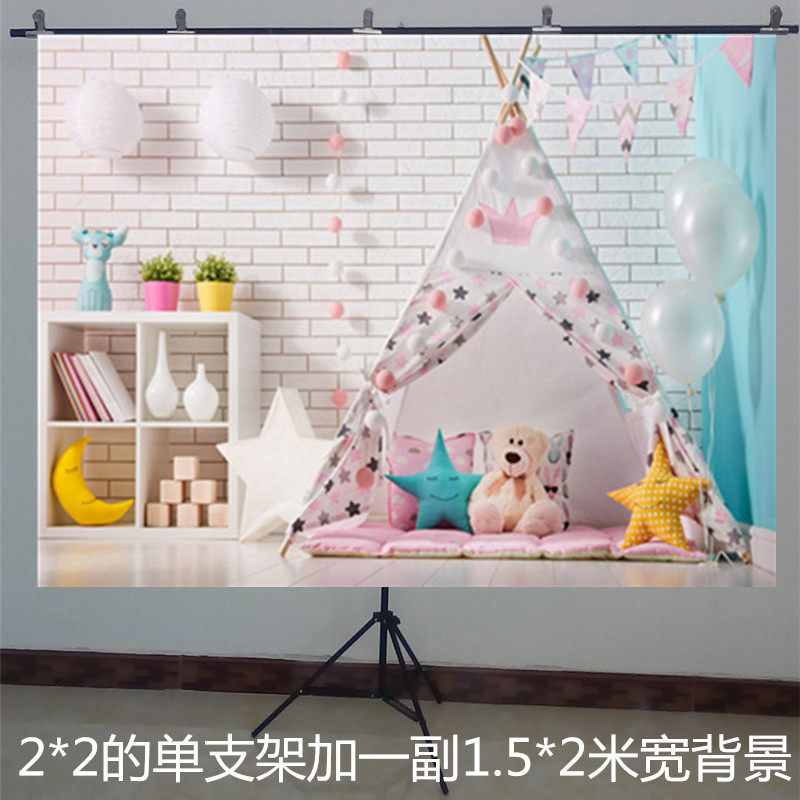 New Anchor Background Wall 3d Straight Sowing Room Background Bugplus T Type Bracket Mobile Phone Live Fast Hand View Screen Background Cloth-Taobao