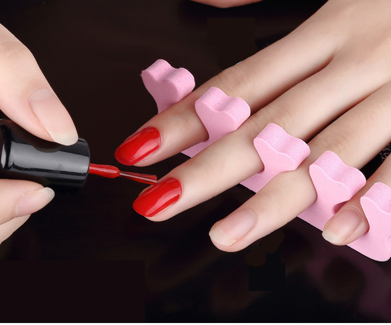 Dụng cụ làm móng tay nóng liên quan đến bông chẻ ngón chân bông xốp ngón tay ngón tay tách bông dễ dàng để áp dụng keo sơn móng tay - Sơn móng tay / Móng tay và móng chân sơn móng chân