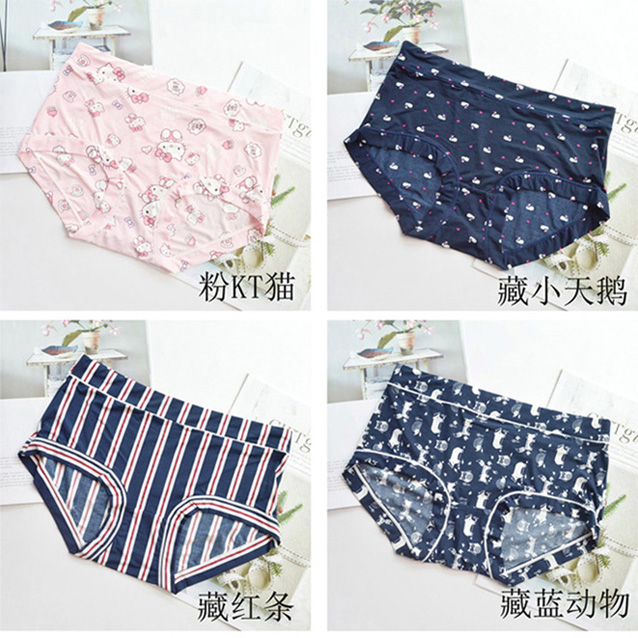 3 quý cô ở eo cỡ lớn đồ lót hoa nữ băng lụa liền mạch dễ thương phiên bản Hàn Quốc của cô gái lụa sữa Nhật Bản mượt - Giống cái quần lót đẹp