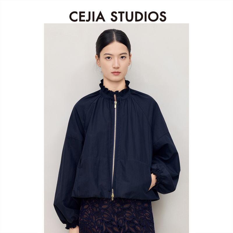 Cejia Imported Pima Cotton Casual Zipper Jacket for Women, High-End Commuter Top, 2026 Autumn New Style Cejia Imported Pima Cotton Casual Zipper Jacket for Women, High-End Commuter Top, 2026 Autumn New Style