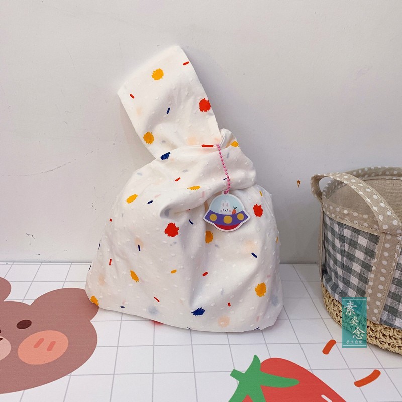 Starry Sky2020 new pattern tide mobile phone Bag lovely tearful Wrist bag portable Canvas bag take a walk Japan and Korea Cartoon coin purse