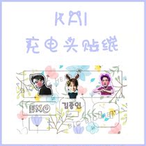 EXO Jin Jong Ren KAI charger charging head data cable leather sticker protection sticker
