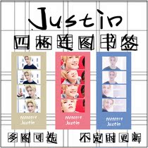 Idol trainee justin Huang Minghao star around the four grid bookmarks frosted bookmarks updated from time to time