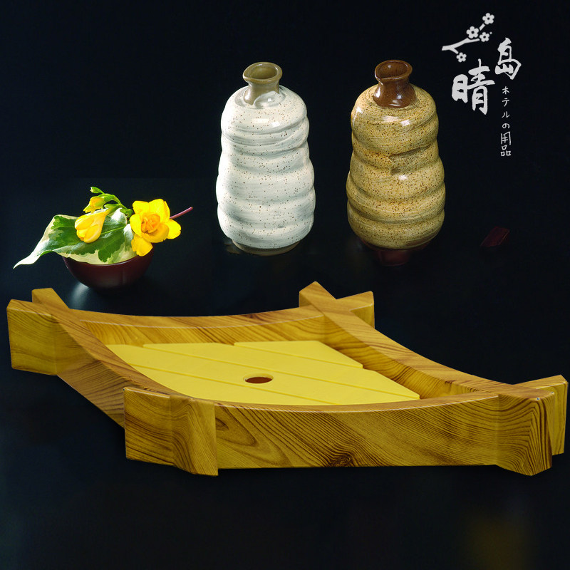 Salmon Ice Plate Japanese Food Plate Oyster Sashimi Seafood Plate ABS Melamine Japanese Commercial Dry Ice Creative Tableware